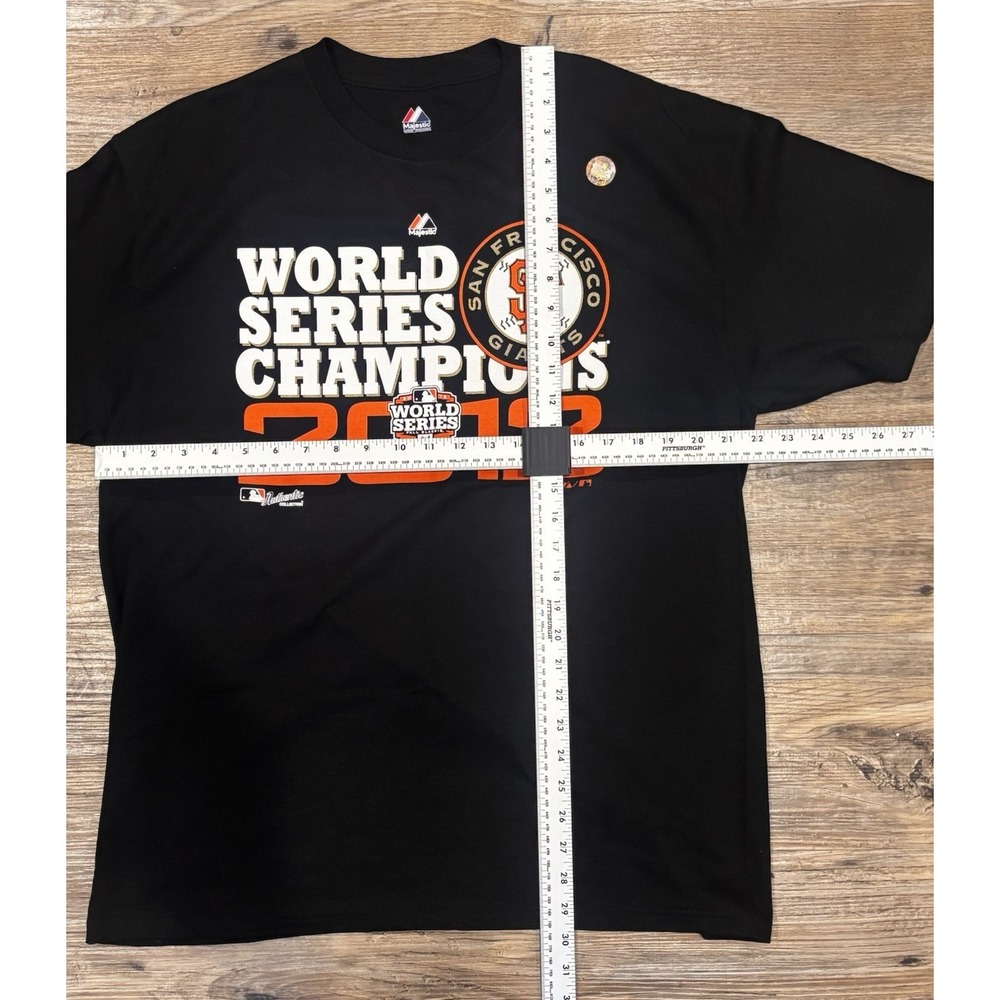 NWOT VNTG Magestic 2012 World Series Champs San Francisco Giants Tee Adult XL - Picture 9 of 13